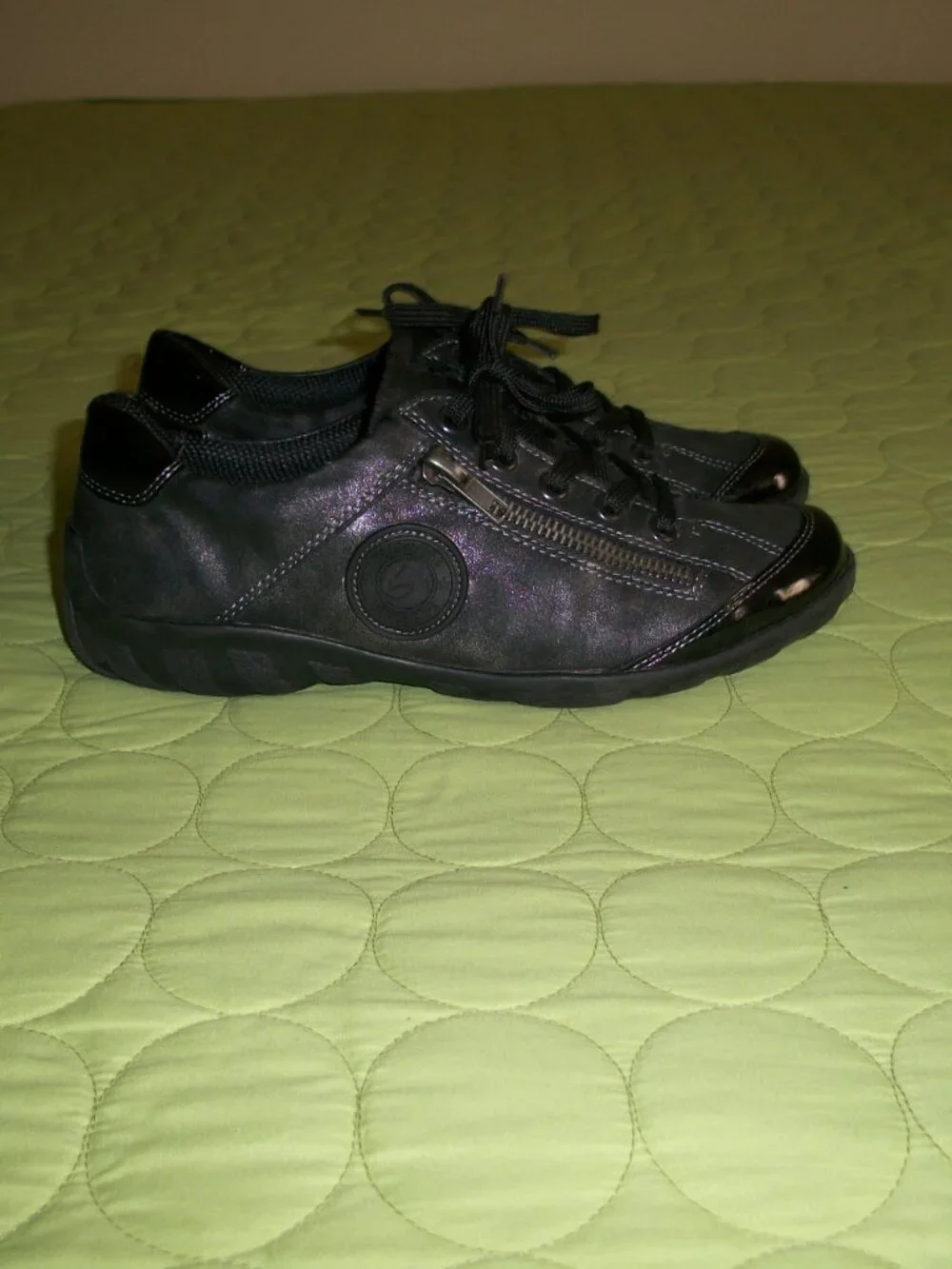 Remonte Women's Black Leather Comfort Shoes Size 6.5